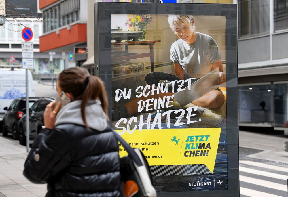 klimachen poster in der stadt